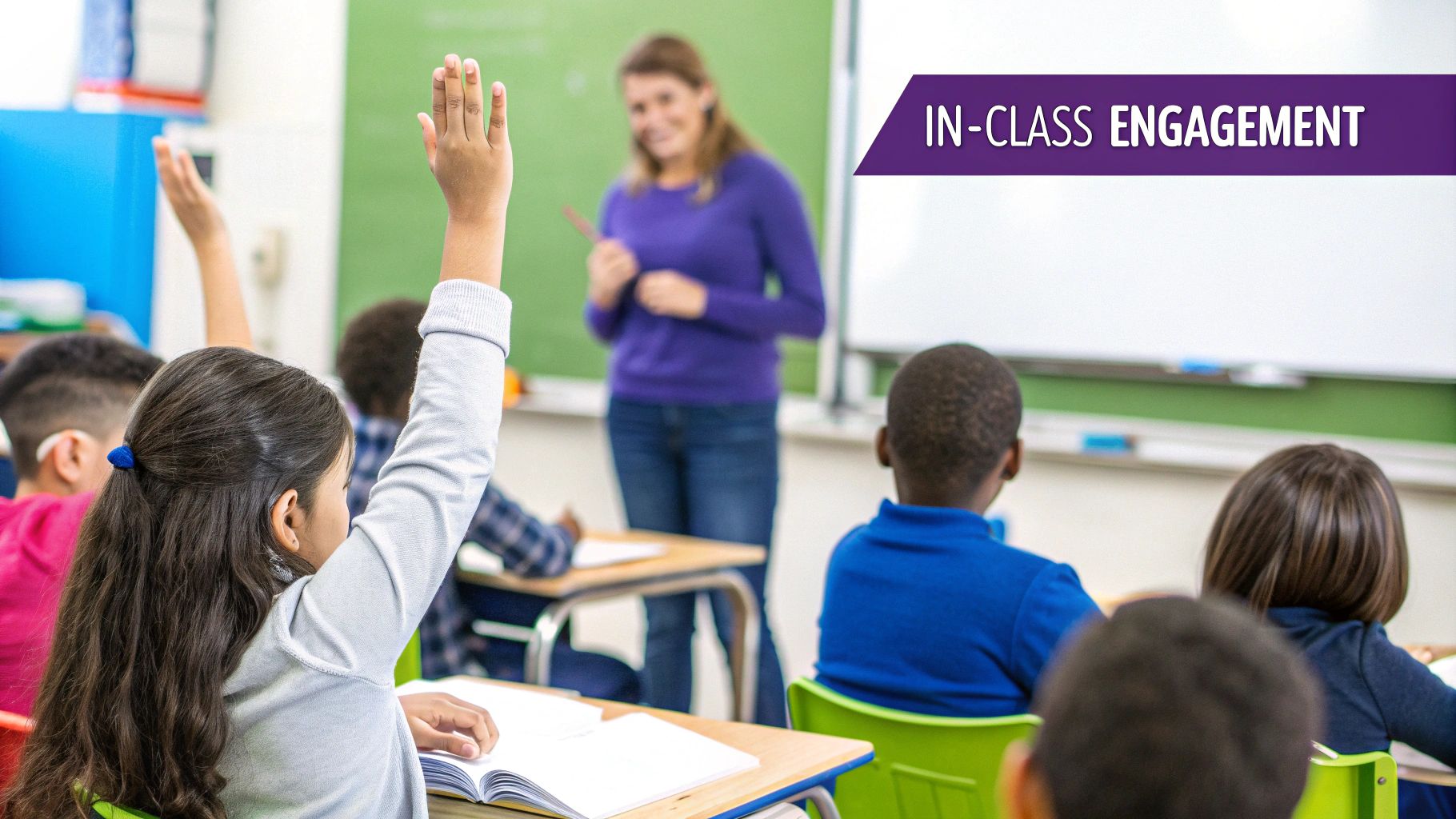 Students engaged in a group project