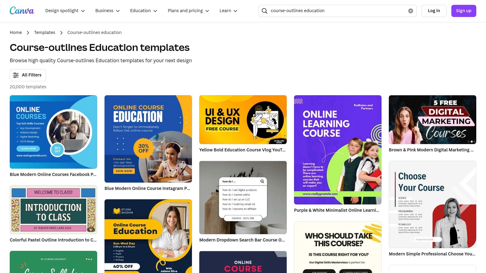 Canva Course Outline Template